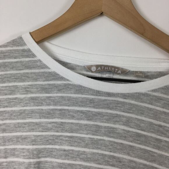 Athleta Split Side LS Striped Top, Size Small - Picture 2 of 4